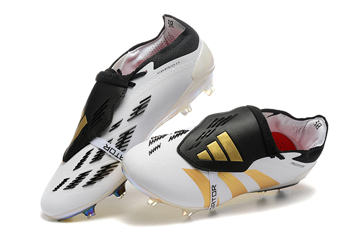 Kopačky Adidas Predator Elite Tongue FG Bílý Zlato Černá