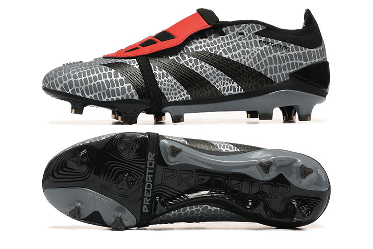 Kopačky Adidas Predator Elite Tongue FG Černá Šedá Červená